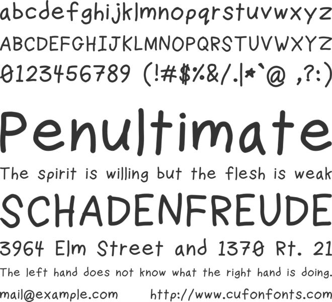 Ruji's Handwriting Font v.2.0 font preview