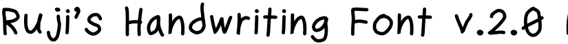 Ruji's Handwriting Font v.2.0 Medium font