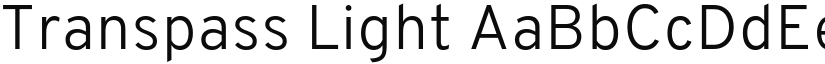 Transpass Light font