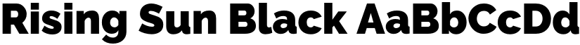 Rising Sun Black font