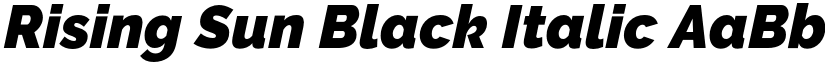Rising Sun Black Italic font