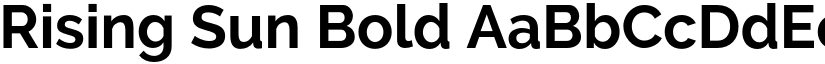 Rising Sun Bold font