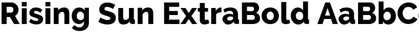Rising Sun ExtraBold font