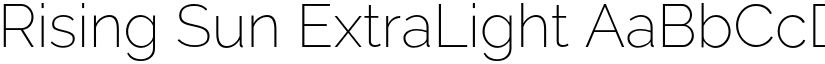 Rising Sun ExtraLight font