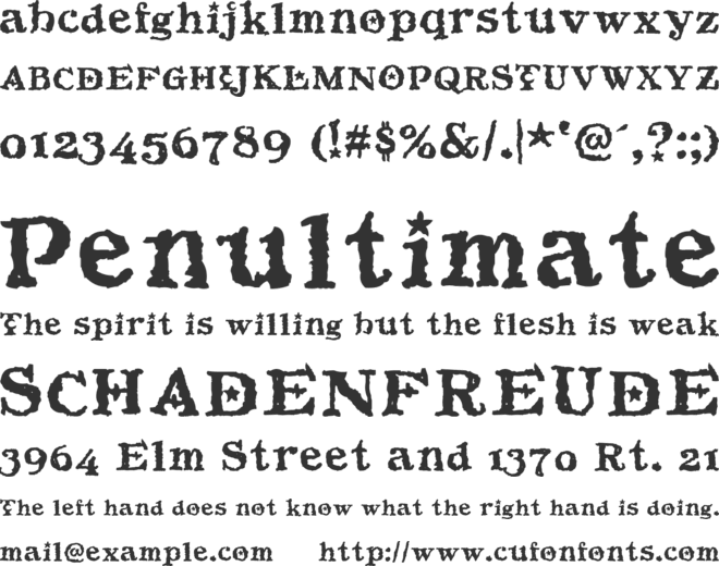 Beltane font preview