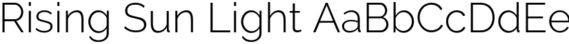 Rising Sun Light font