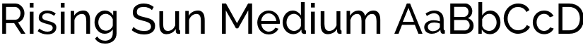 Rising Sun Medium font
