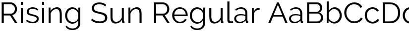 Rising Sun Regular font