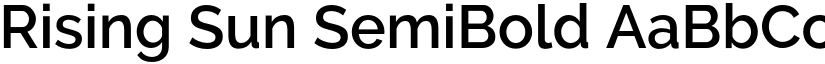 Rising Sun SemiBold font