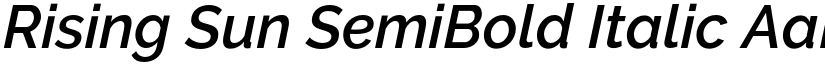 Rising Sun SemiBold Italic font