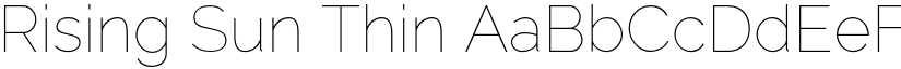 Rising Sun Thin font