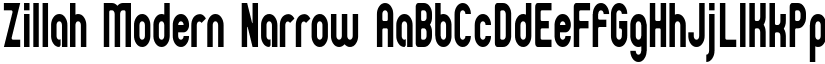 Zillah Modern Narrow font