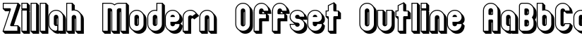 Zillah Modern Offset Outline font
