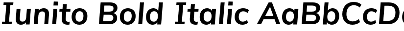 Iunito Bold Italic font