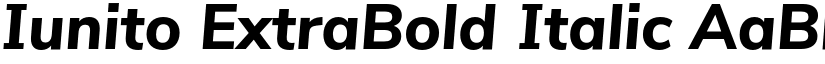 Iunito ExtraBold Italic font