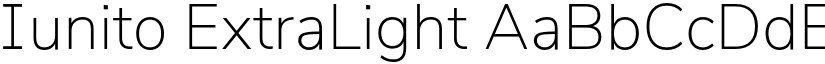 Iunito ExtraLight font