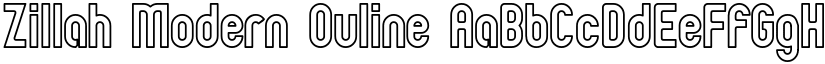 Zillah Modern Ouline font
