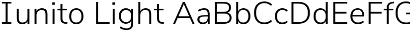 Iunito Light font