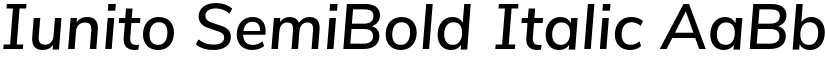 Iunito SemiBold Italic font