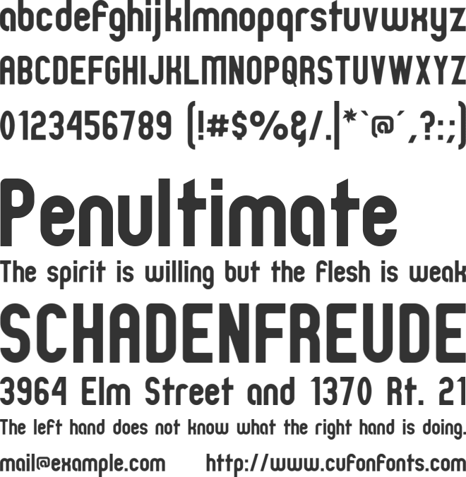 Zillah Modern font preview