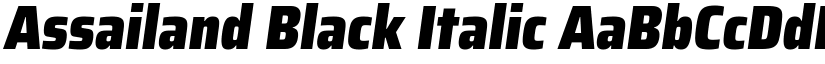 Assailand Black Italic font