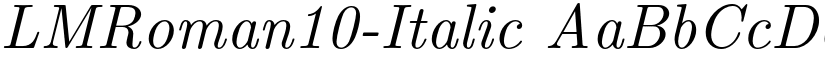LMRoman10-Italic font