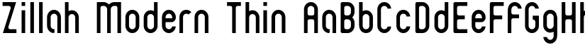 Zillah Modern Thin font
