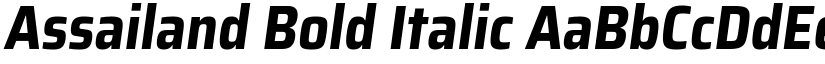 Assailand Bold Italic font