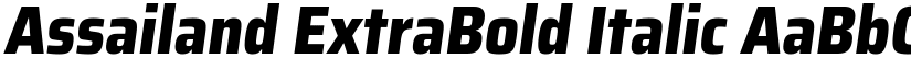 Assailand ExtraBold Italic font