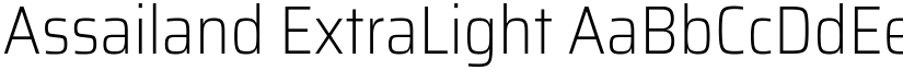 Assailand ExtraLight font