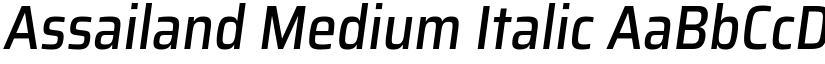 Assailand Medium Italic font