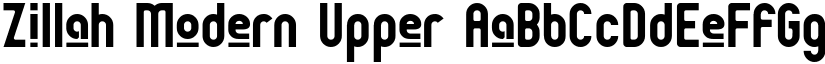 Zillah Modern Upper font