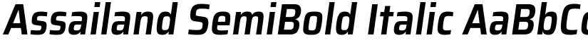 Assailand SemiBold Italic font
