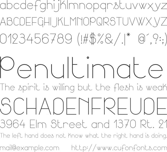 Mill font preview