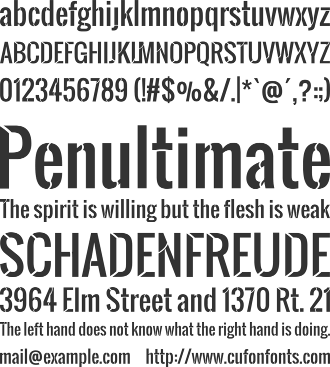 Oswald font preview