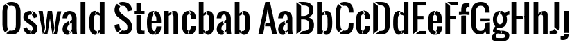Oswald Stencbab font