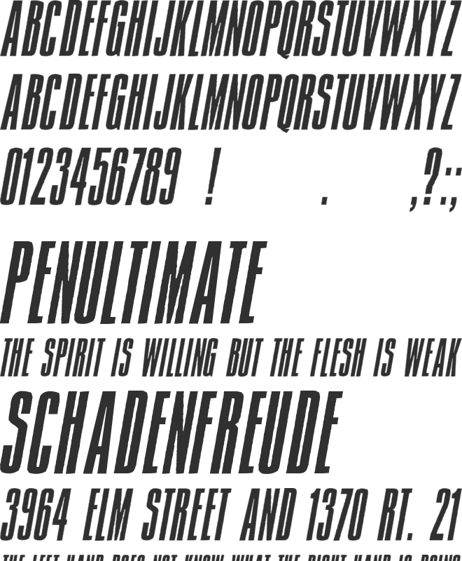 Jam Pact font preview