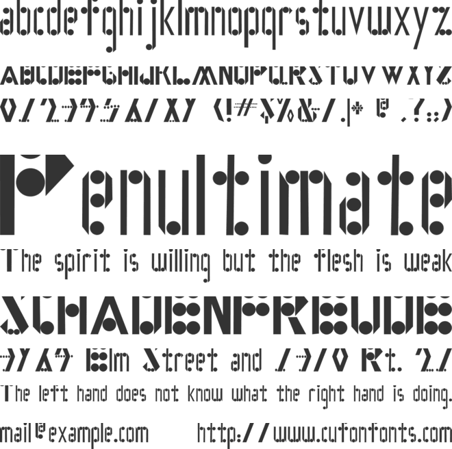 vSGeometrica font preview