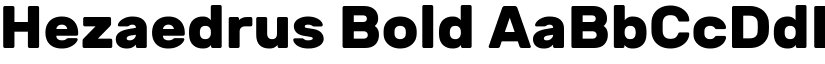 Hezaedrus Bold font