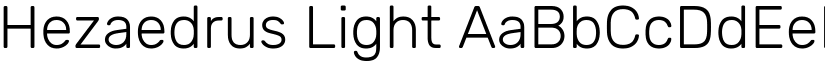 Hezaedrus Light font