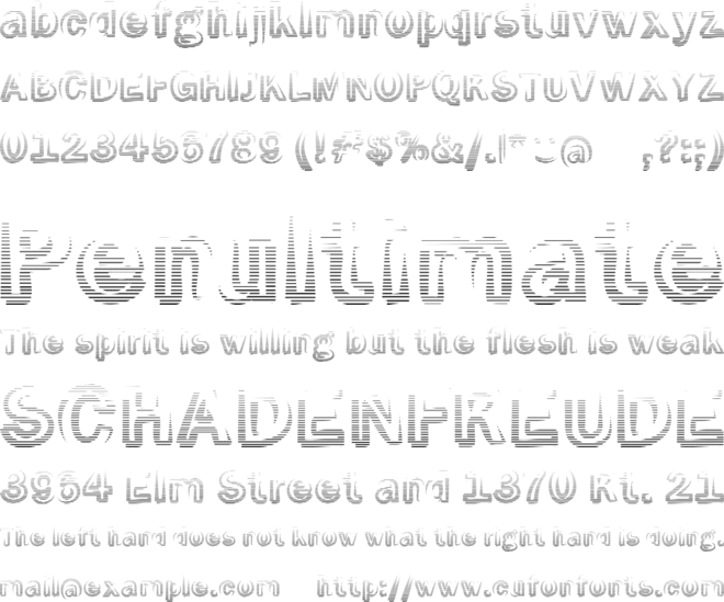 Smoke Rasterized font preview