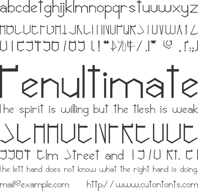 vSHexagonica font preview