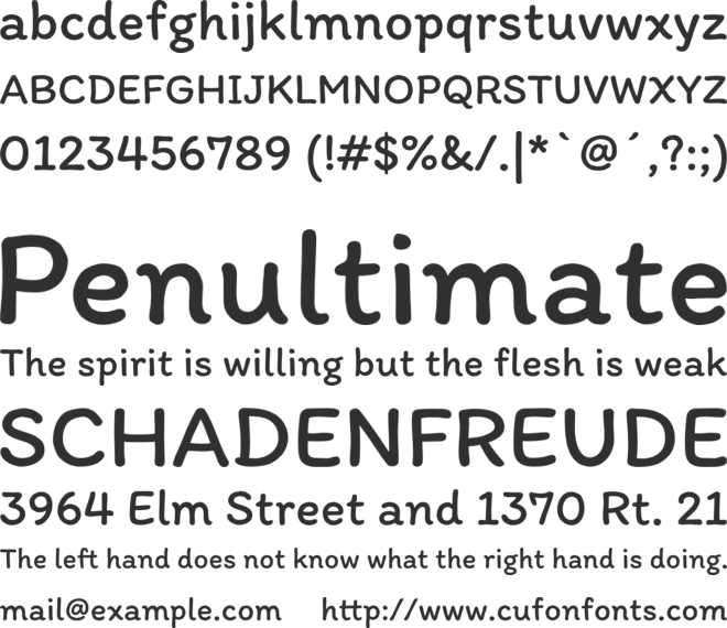 Itim font preview