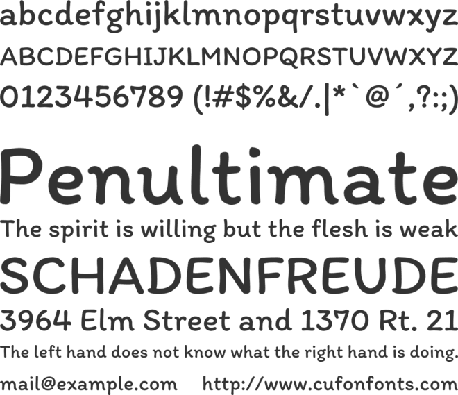 Itim font preview
