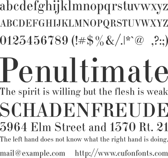 EIisabethische font preview