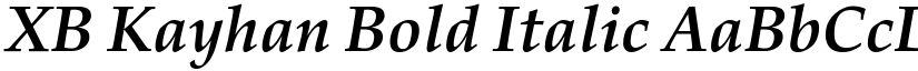 XB Kayhan Bold Italic font