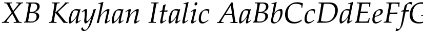 XB Kayhan Italic font