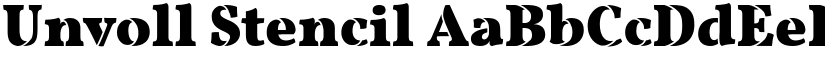 Unvoll Stencil font