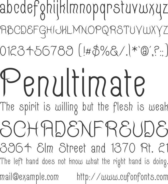 Quixotte font preview
