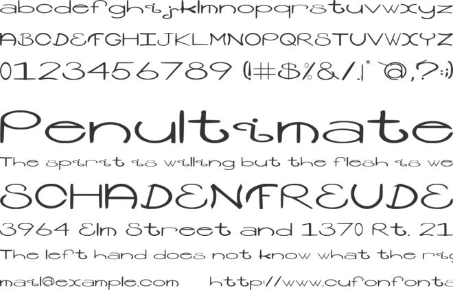 Kambel Serle font preview